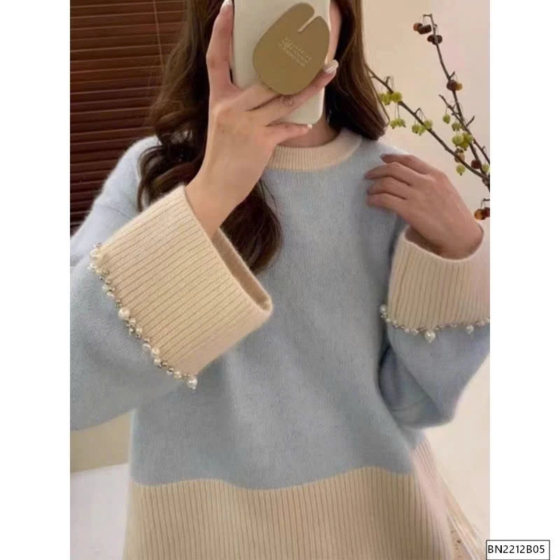 ÁO LEN PHỐI MÀU VIỀN NGỌC