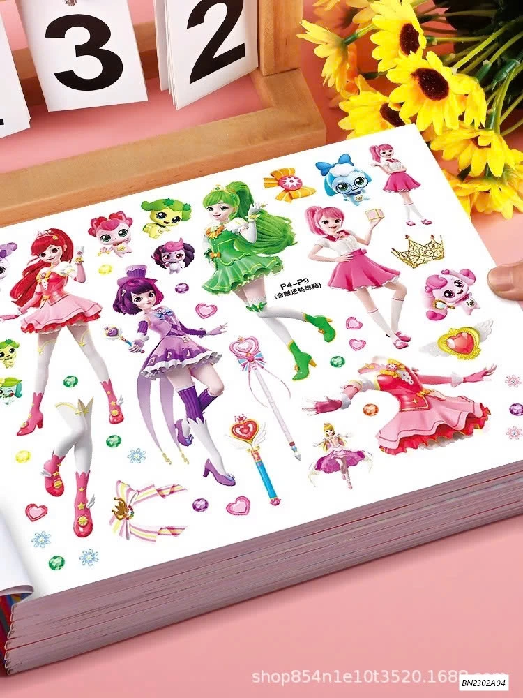 SET BỘ 6 QUYỂN STICKER BÓC DÁN CÔNG CHÚA