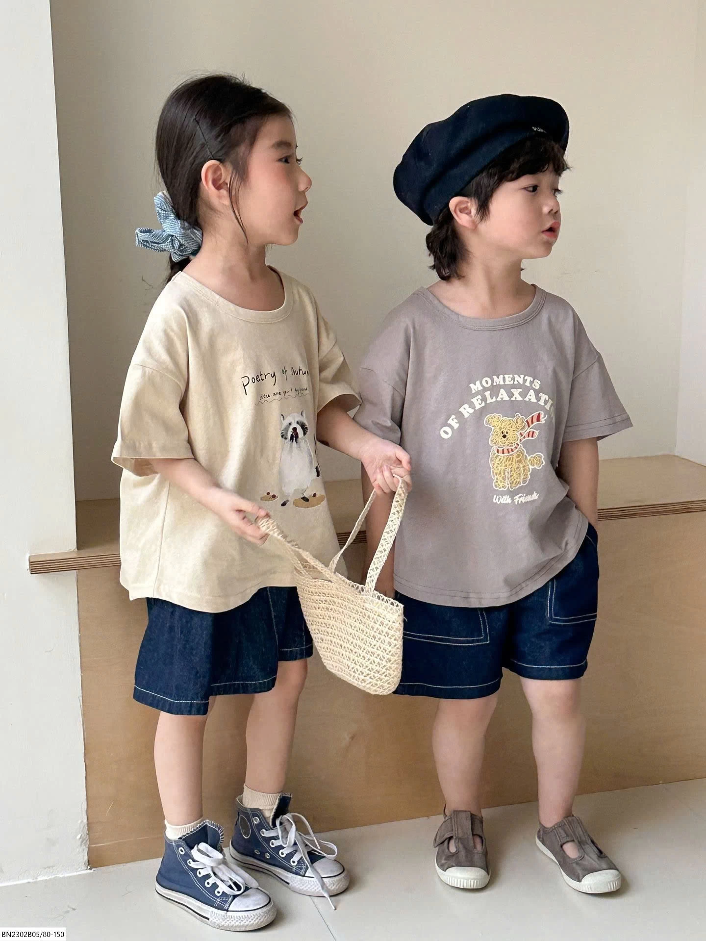 QUẦN SHORT DENIM CHỈ NỔI