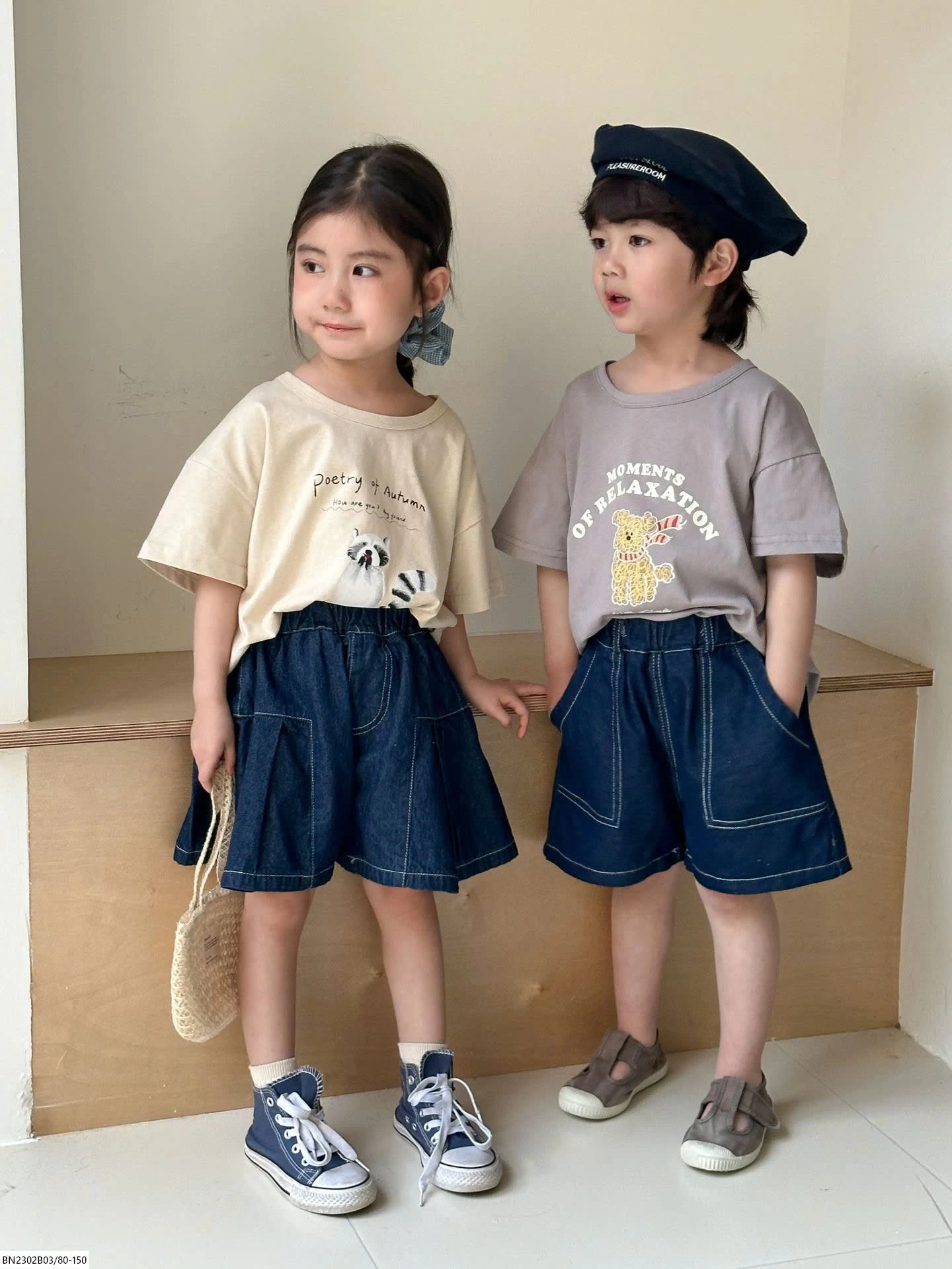 ÁO THUN HÈ HOẠT HÌNH BASIC