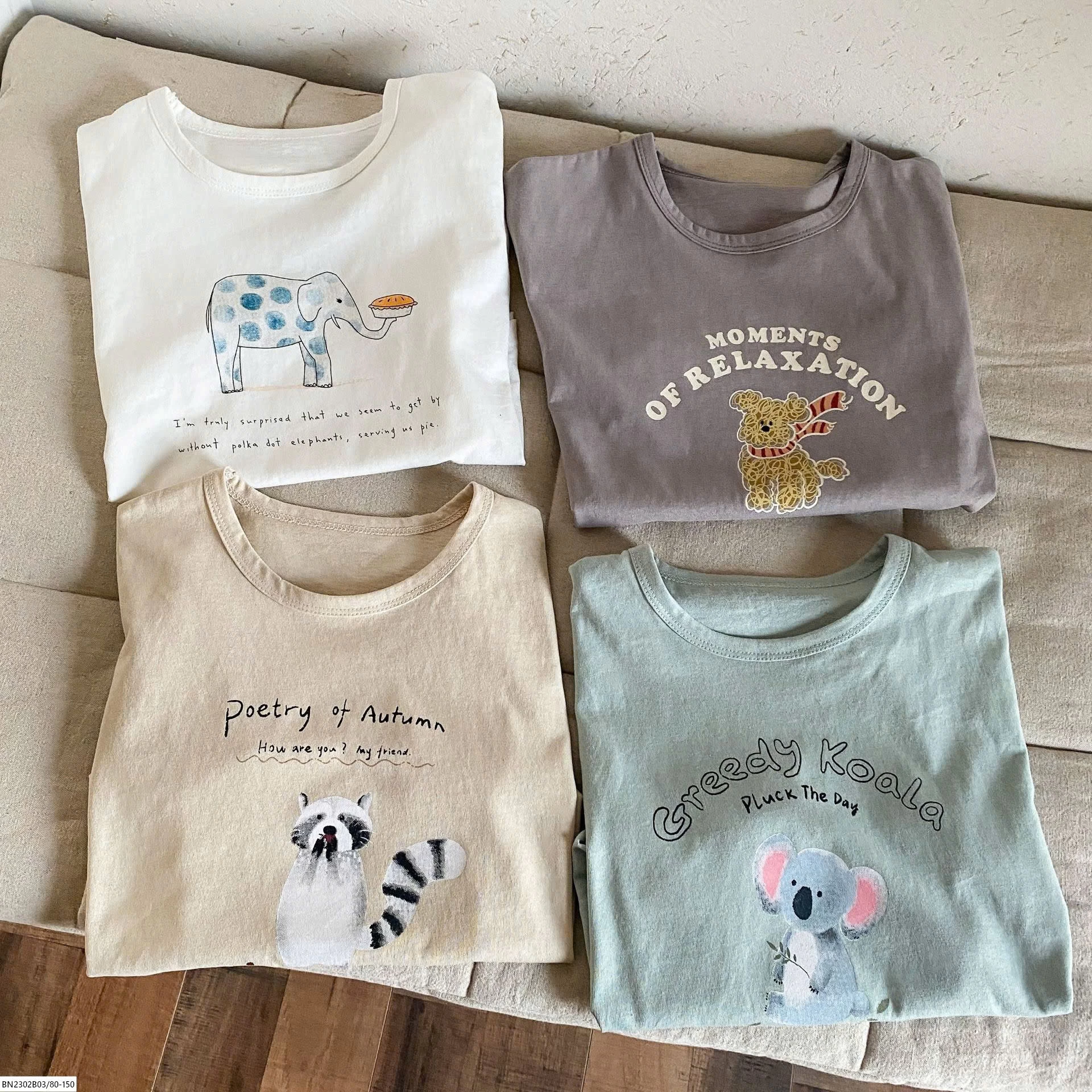 ÁO THUN HÈ HOẠT HÌNH BASIC