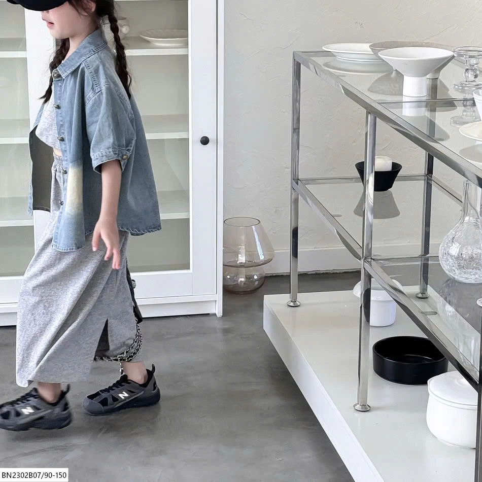 SƠ MI DENIM BẠC MÀU