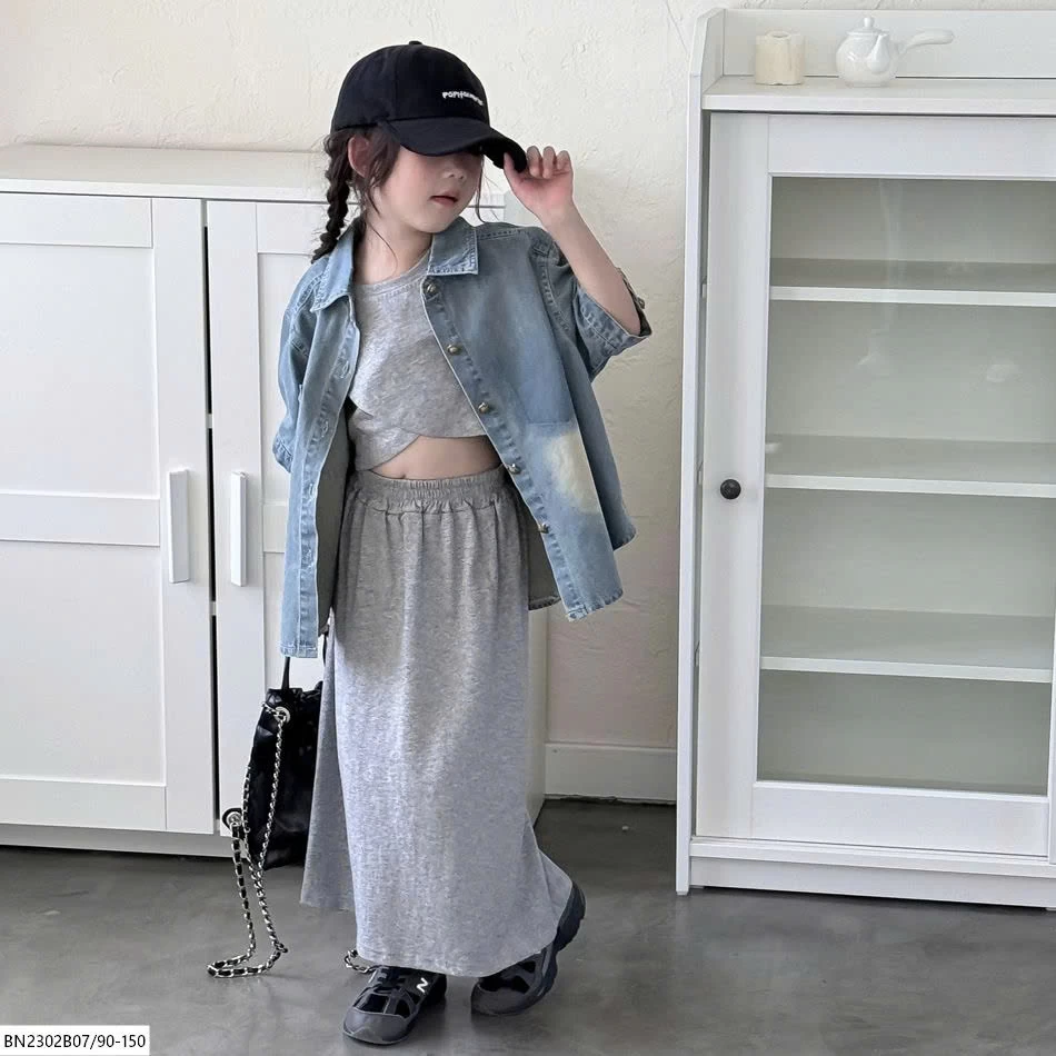 SƠ MI DENIM BẠC MÀU