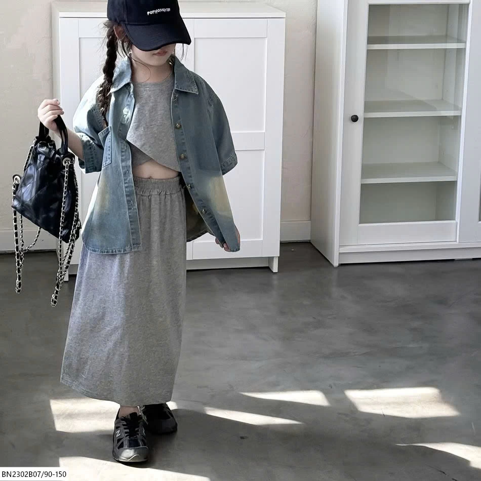 SƠ MI DENIM BẠC MÀU