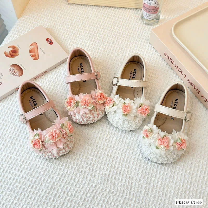 GIÀY BÚP BÊ HOA NỔI QUAI DÁN