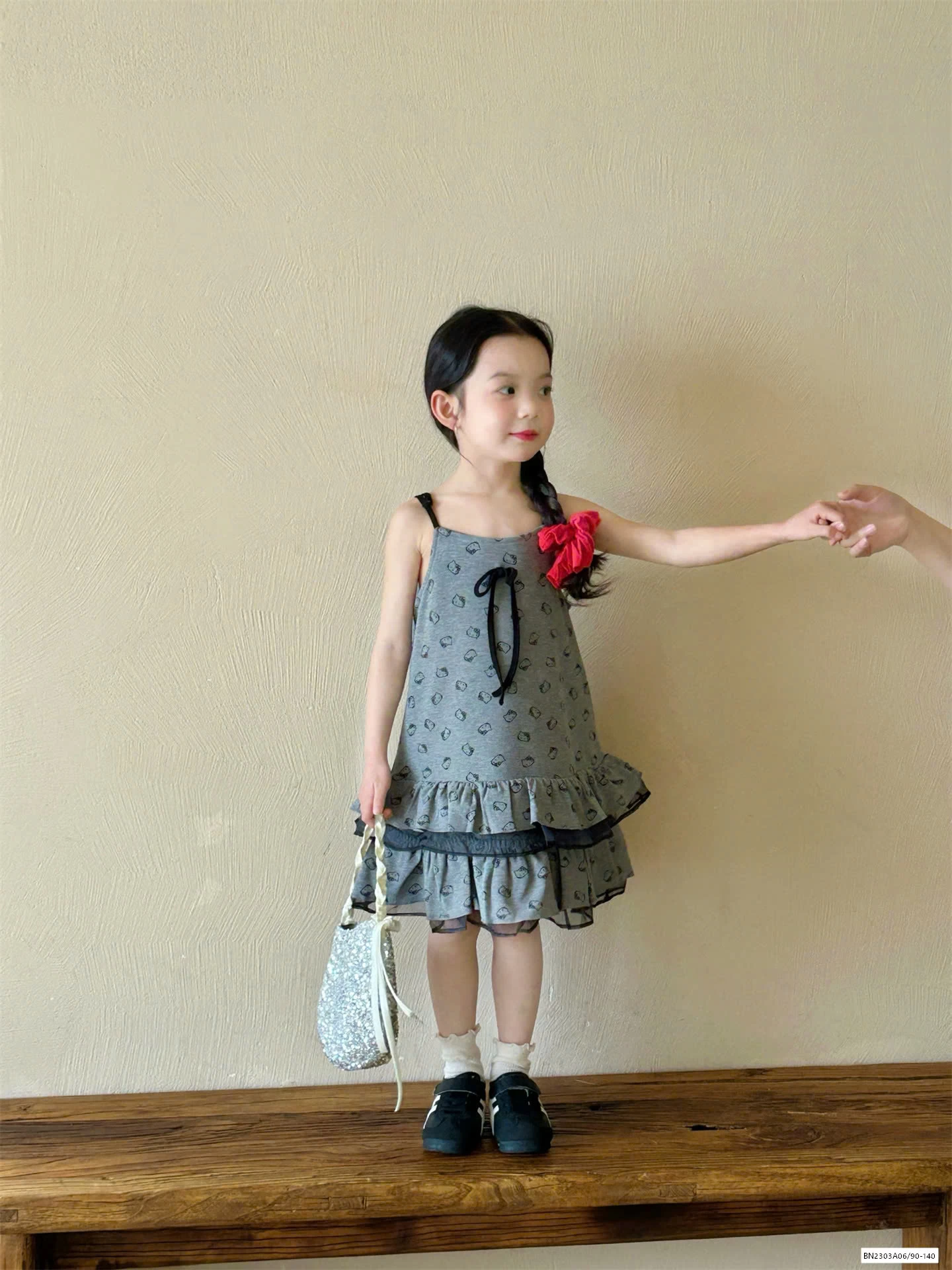 ĐẦM 2 DÂY ĐUÔI CÁ XÁM