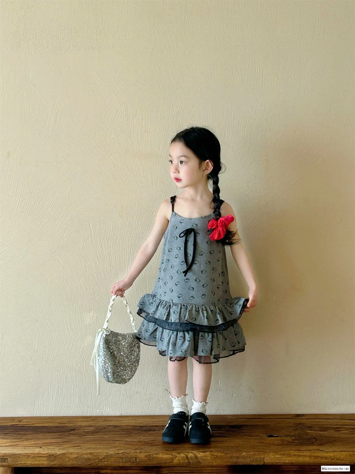 ĐẦM 2 DÂY ĐUÔI CÁ XÁM