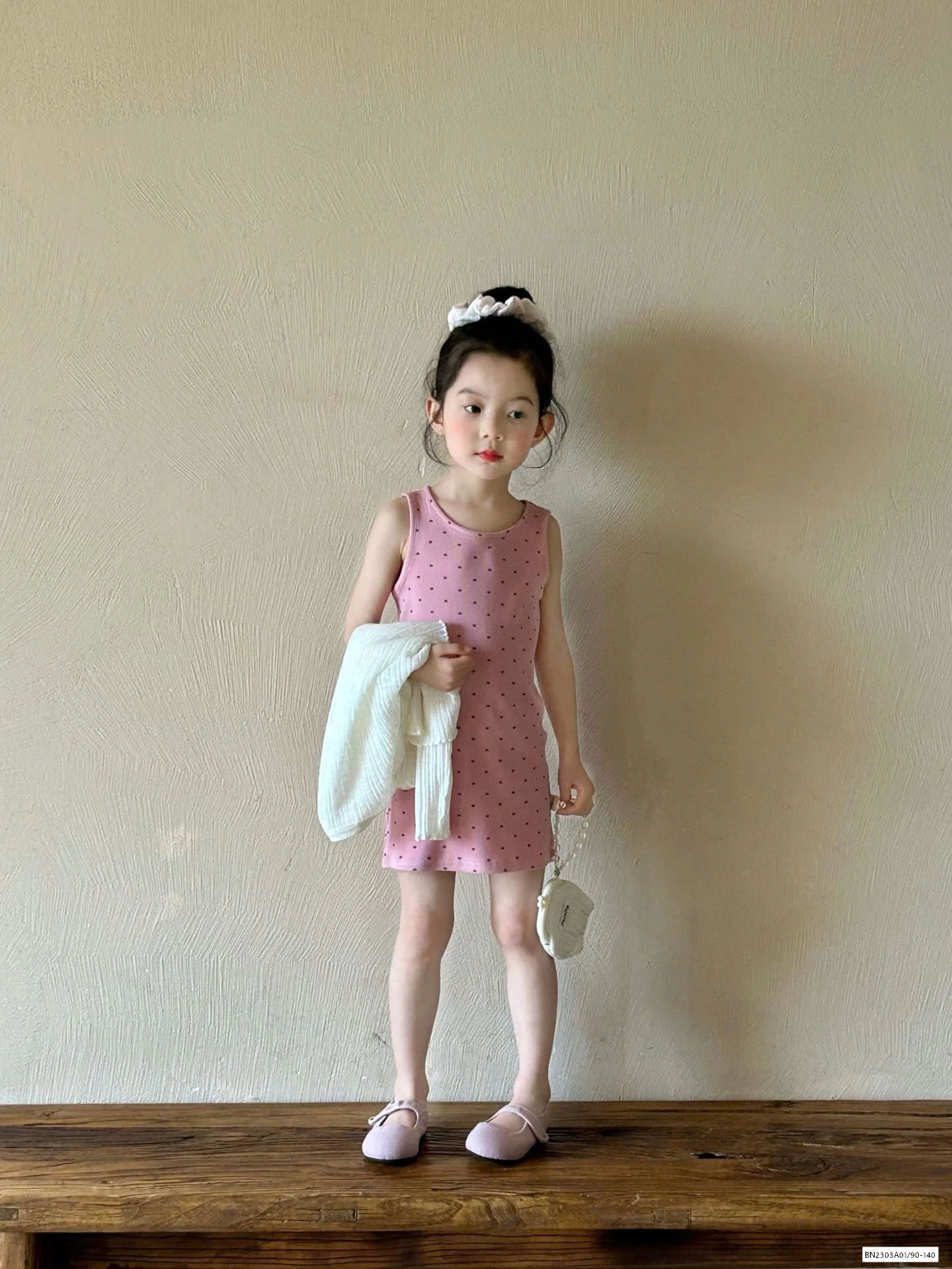 SÉT ĐẦM HỒNG BI MIX CARDIGAN