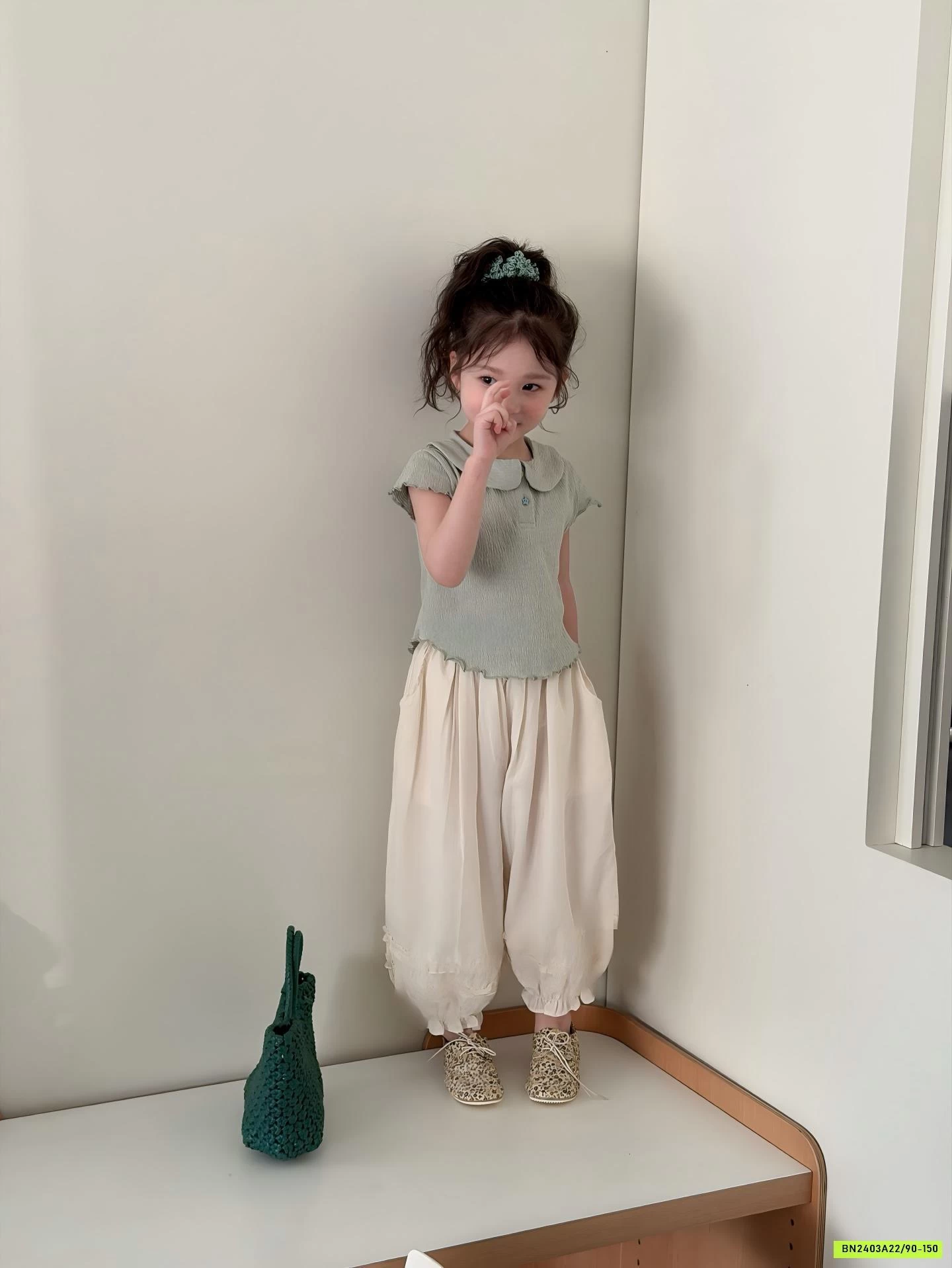 ÁO CỔ SEN MIX QUẦN VIỀN BÈO