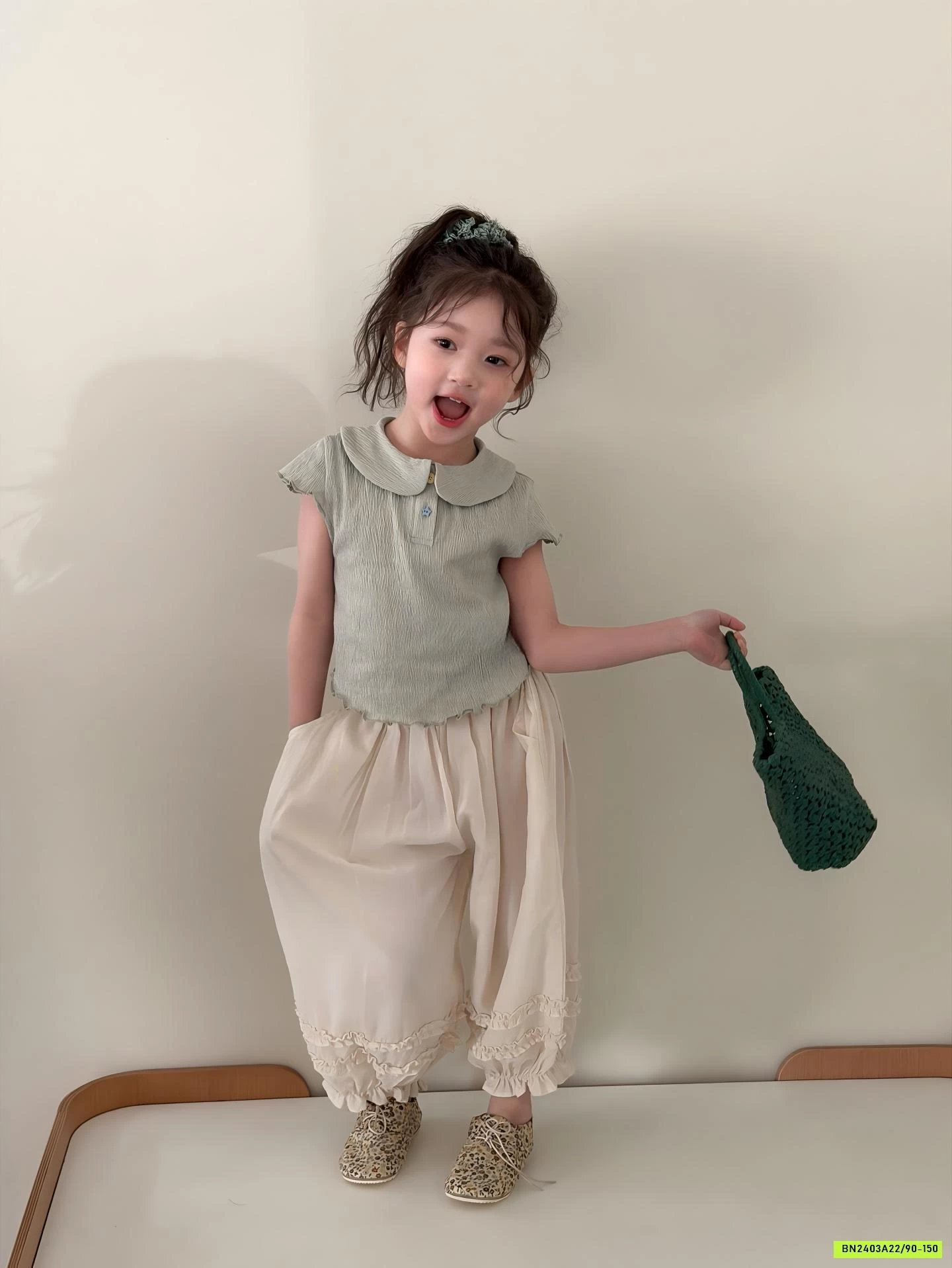 ÁO CỔ SEN MIX QUẦN VIỀN BÈO