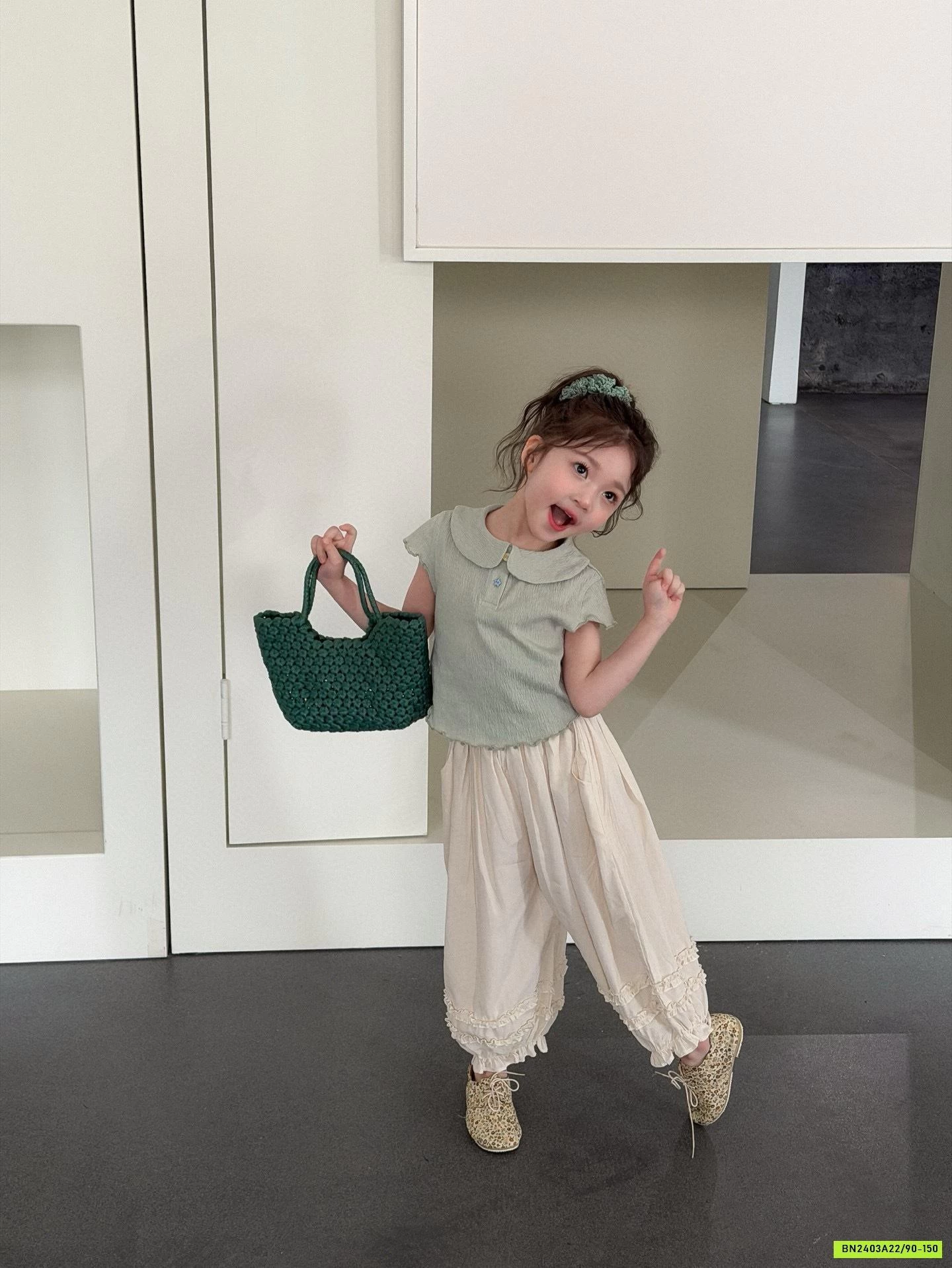 ÁO CỔ SEN MIX QUẦN VIỀN BÈO