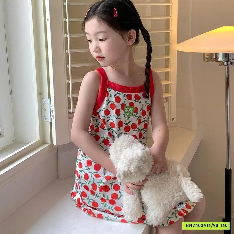 BST VÁY 2 DÂY HỌA TIẾT CHO BÉ GÁI