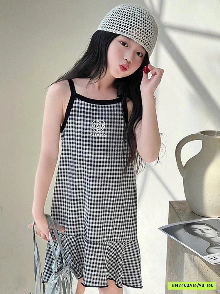 BST VÁY 2 DÂY HỌA TIẾT CHO BÉ GÁI