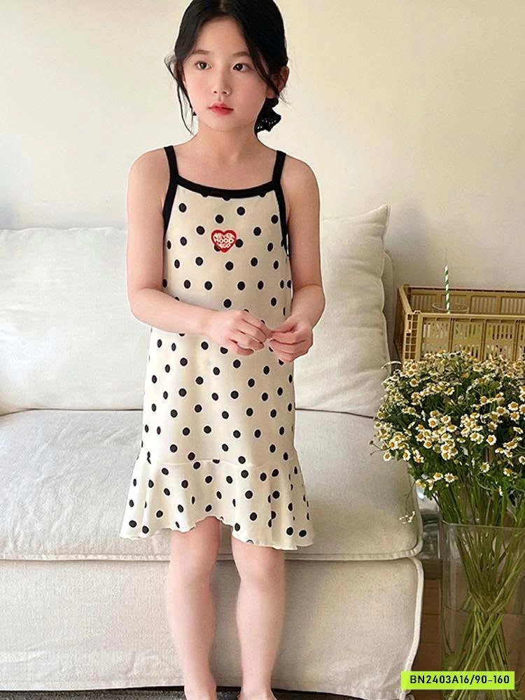 BST VÁY 2 DÂY HỌA TIẾT CHO BÉ GÁI