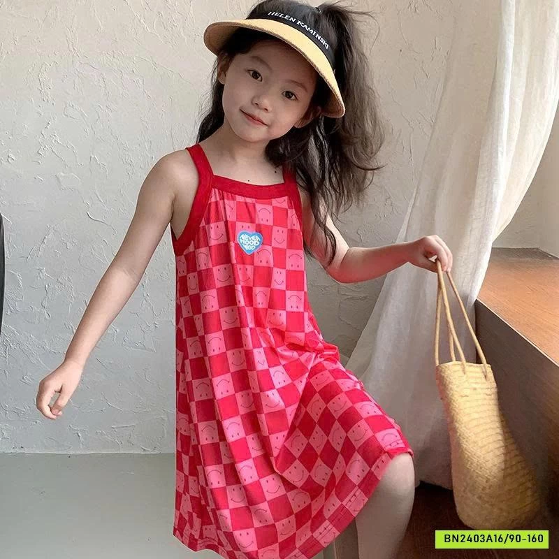 BST VÁY 2 DÂY HỌA TIẾT CHO BÉ GÁI