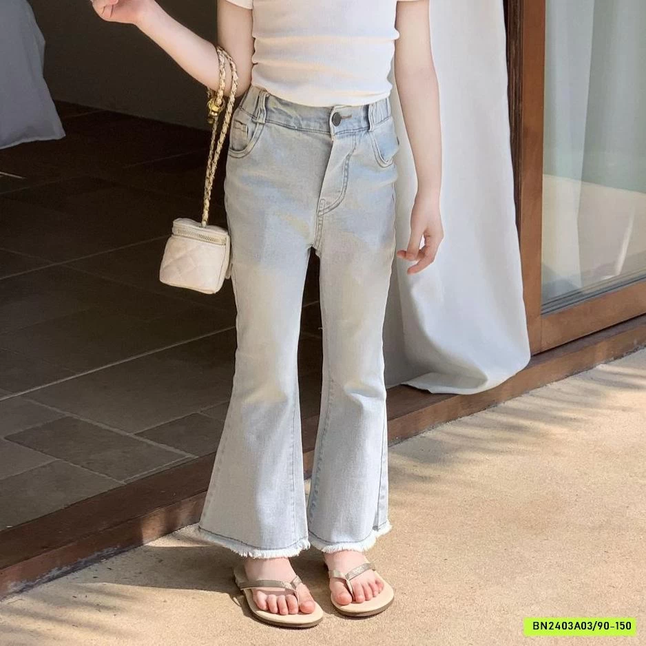 JEANS SKINNY ỐNG LOE BÉ GÁI