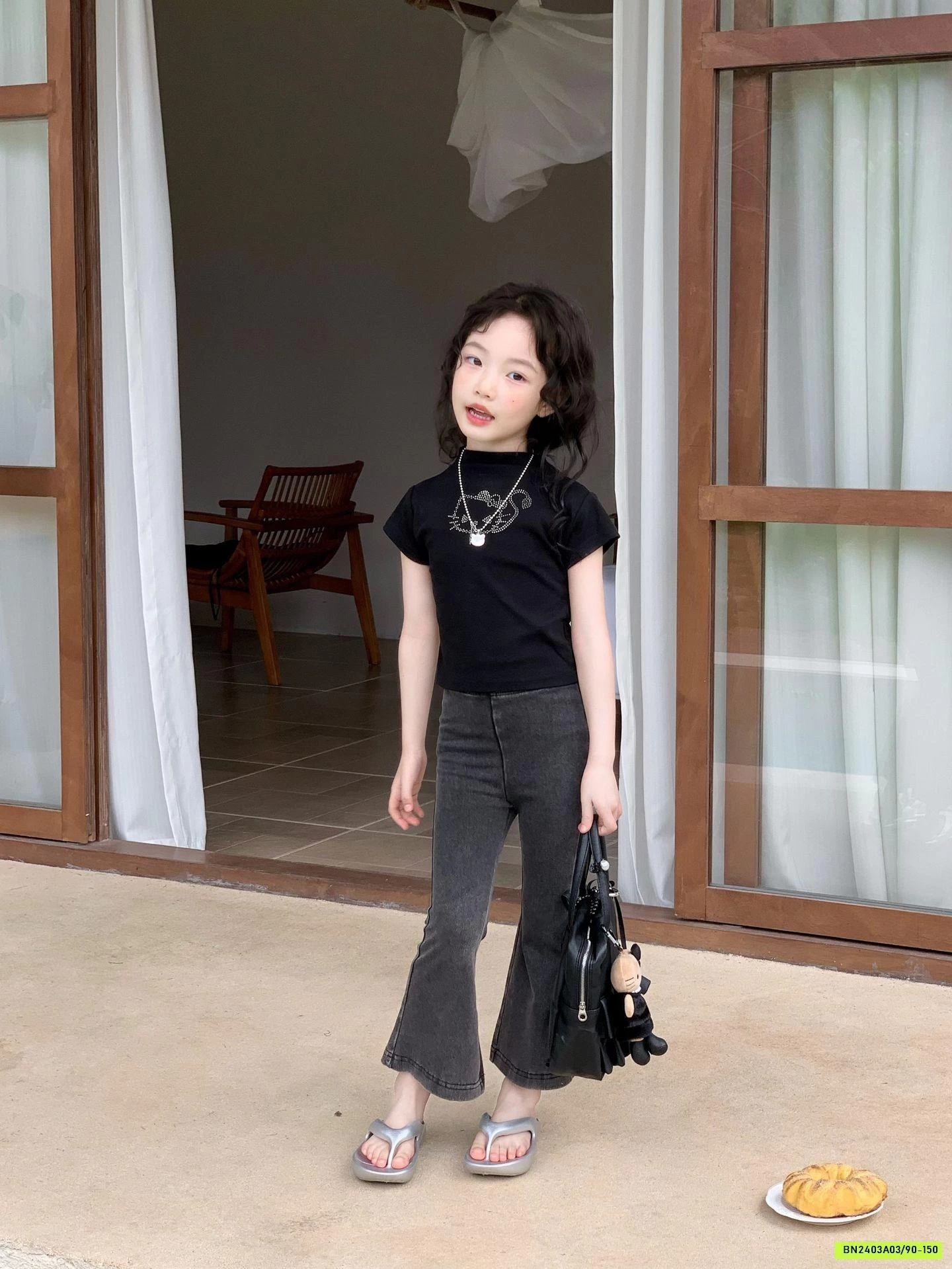 JEANS SKINNY ỐNG LOE BÉ GÁI