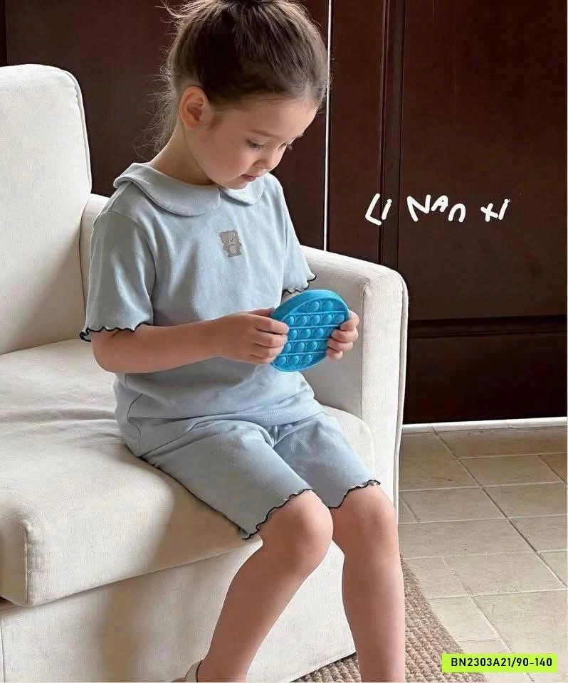 BỘ COTTON LỬNG CỔ SEN LINANXI