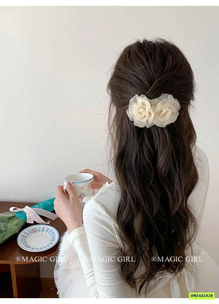 CÀI TÓC HOA HỒNG