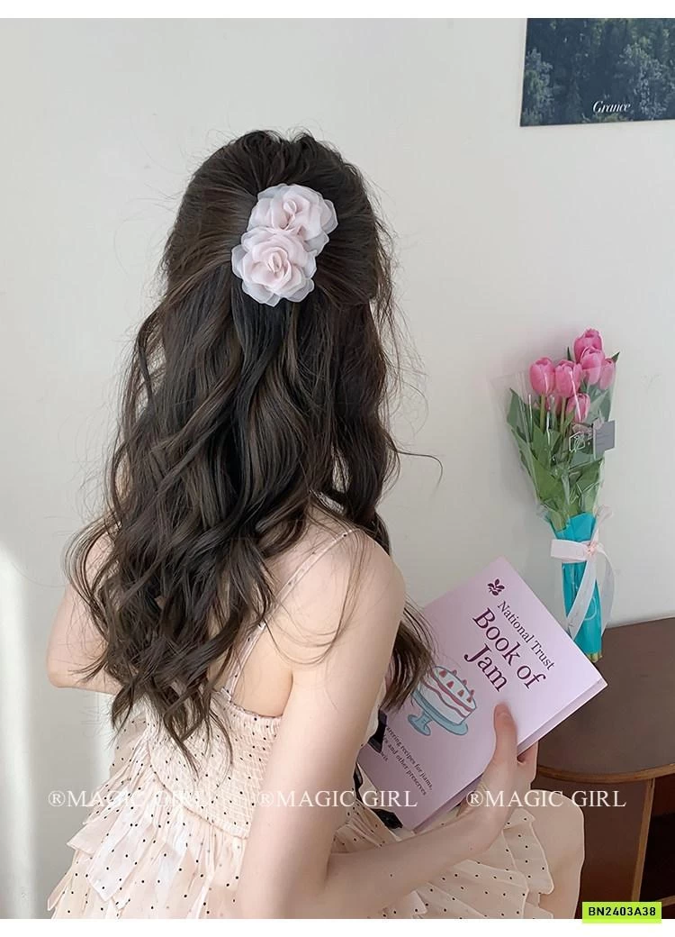 CÀI TÓC HOA HỒNG