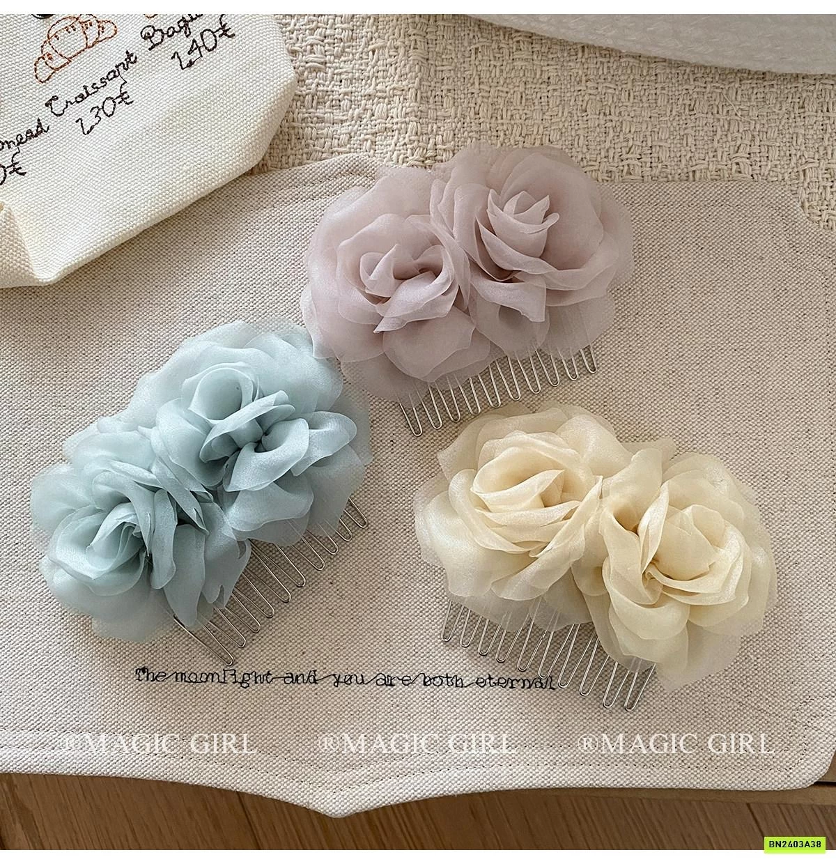 CÀI TÓC HOA HỒNG