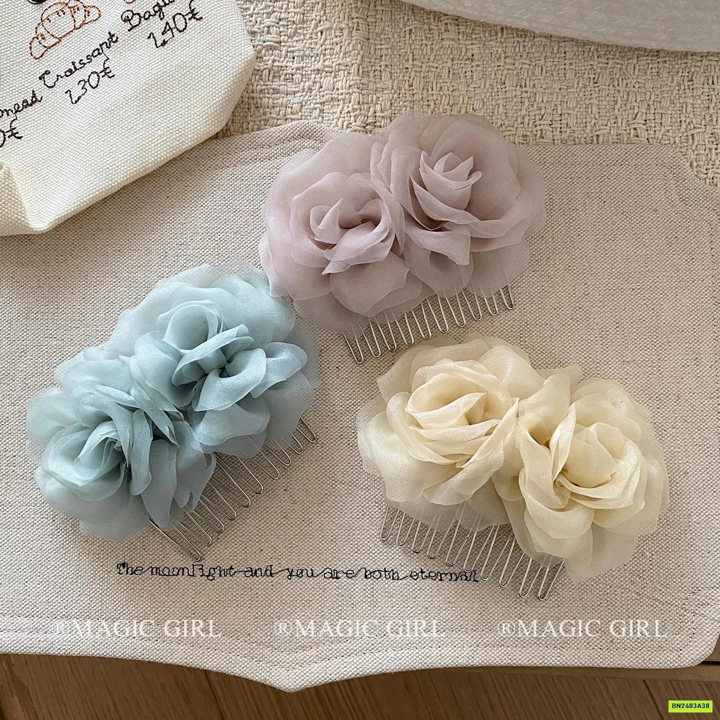 CÀI TÓC HOA HỒNG