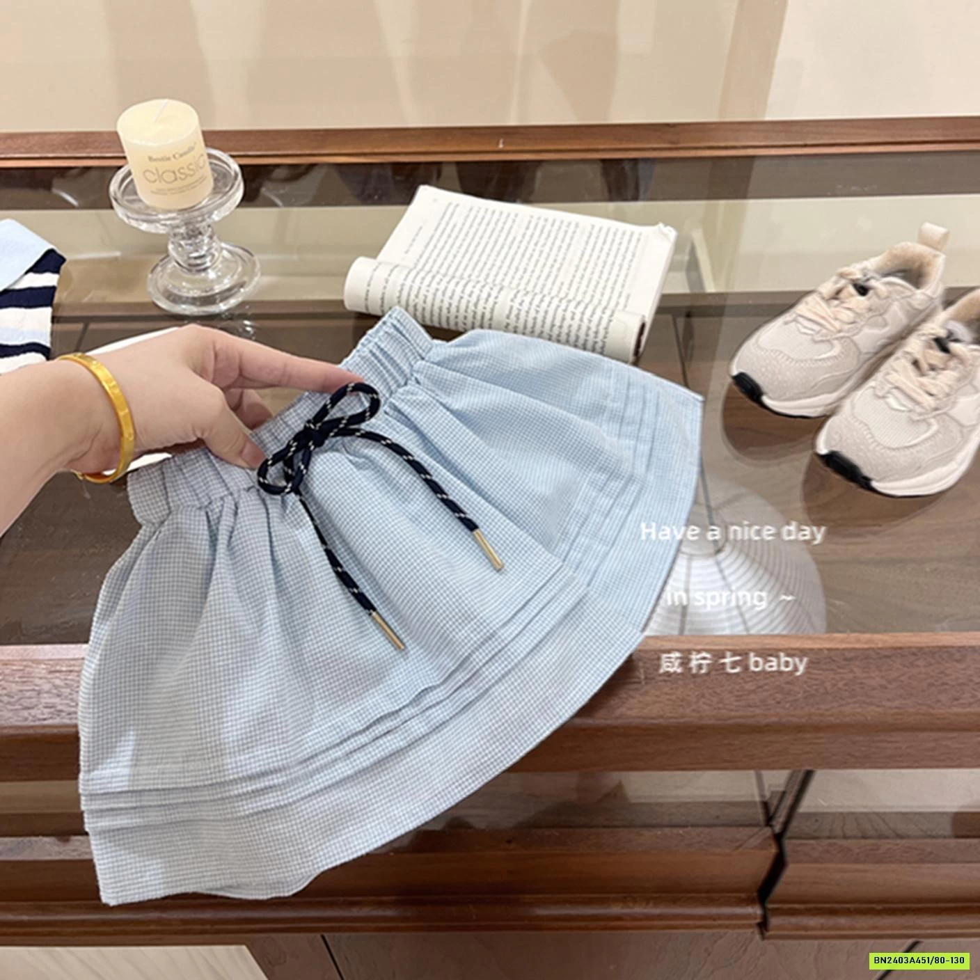 SÉT POLO MONTOGHI MIX QUẦN VÁY XANH TBABY