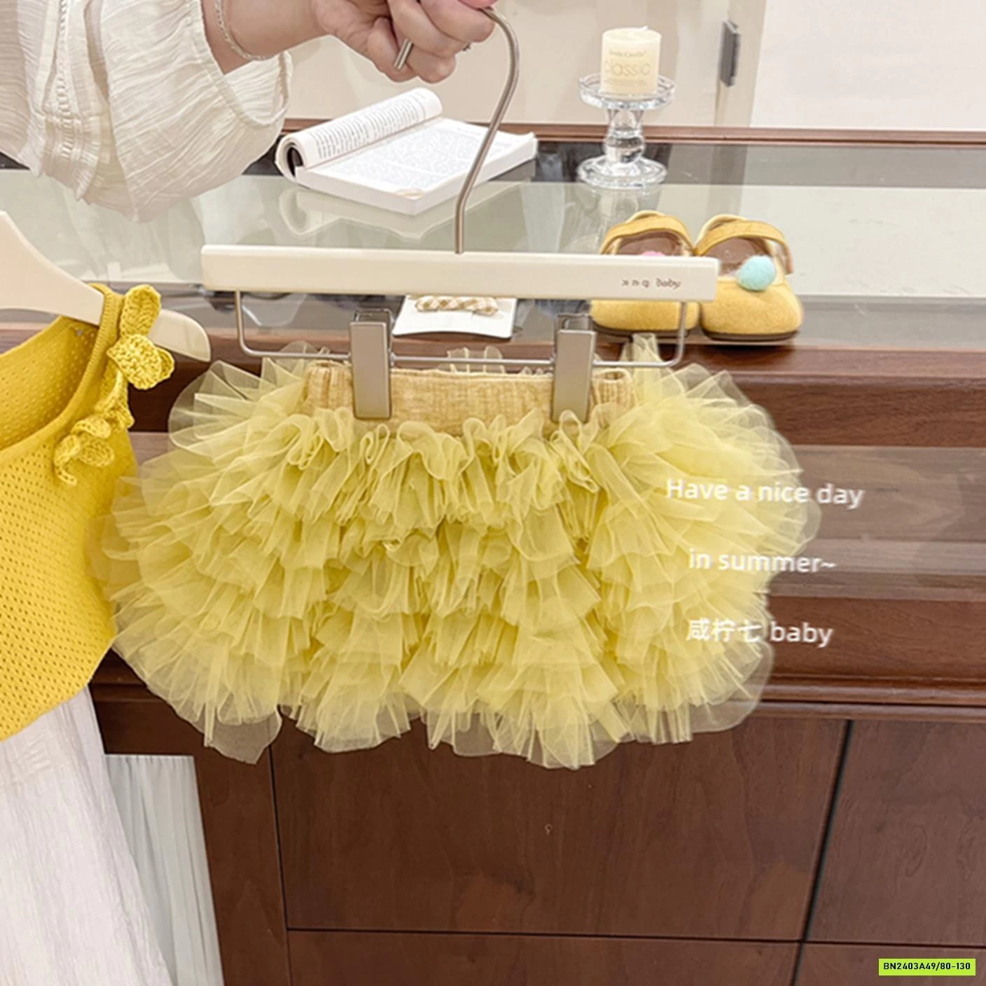 SÉT VÁY TUTU MONTOGHI VÀNG TBABY