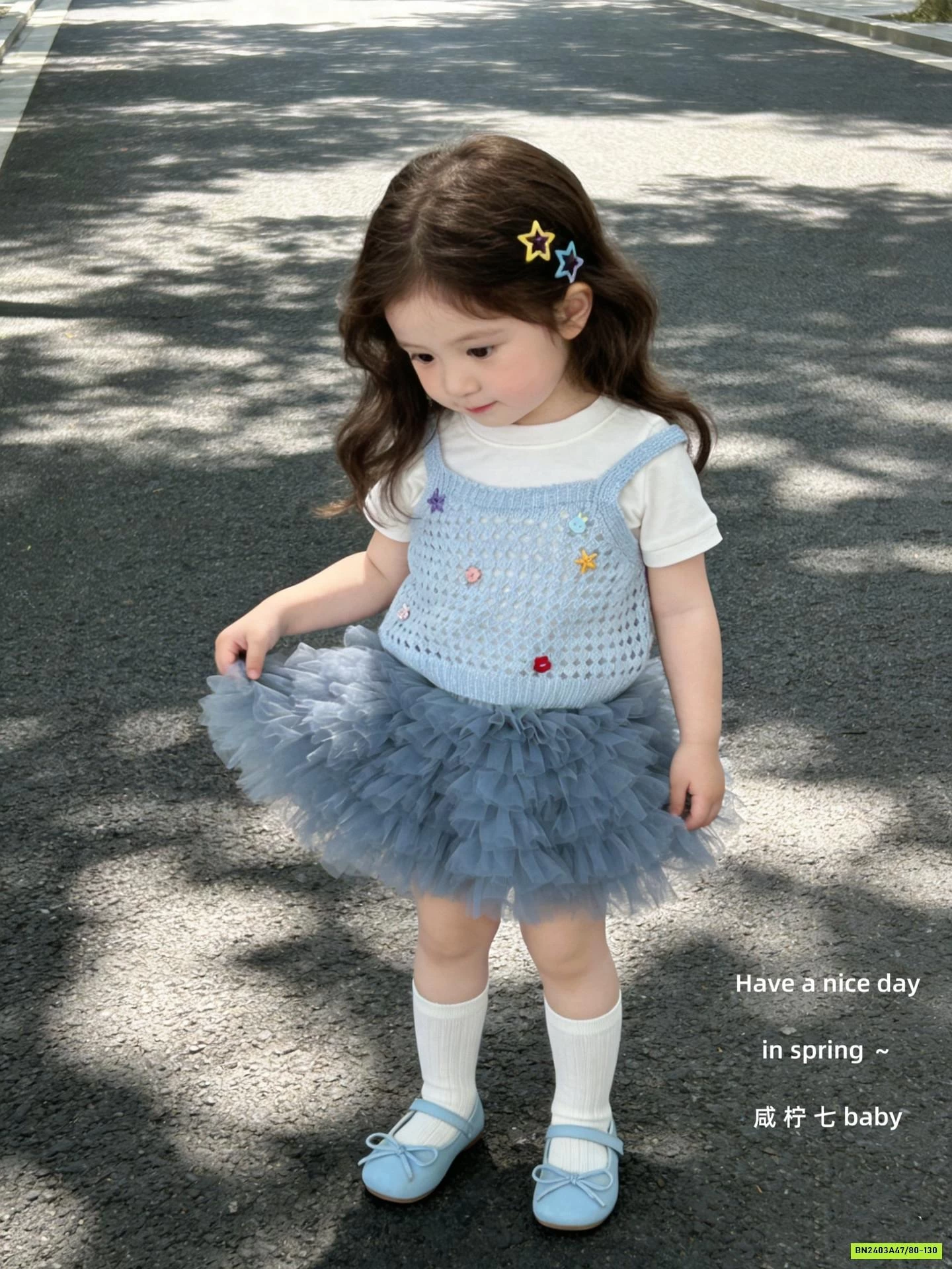 SÉT VÁY TUTU XANH 3 CHI TIẾT TBABY