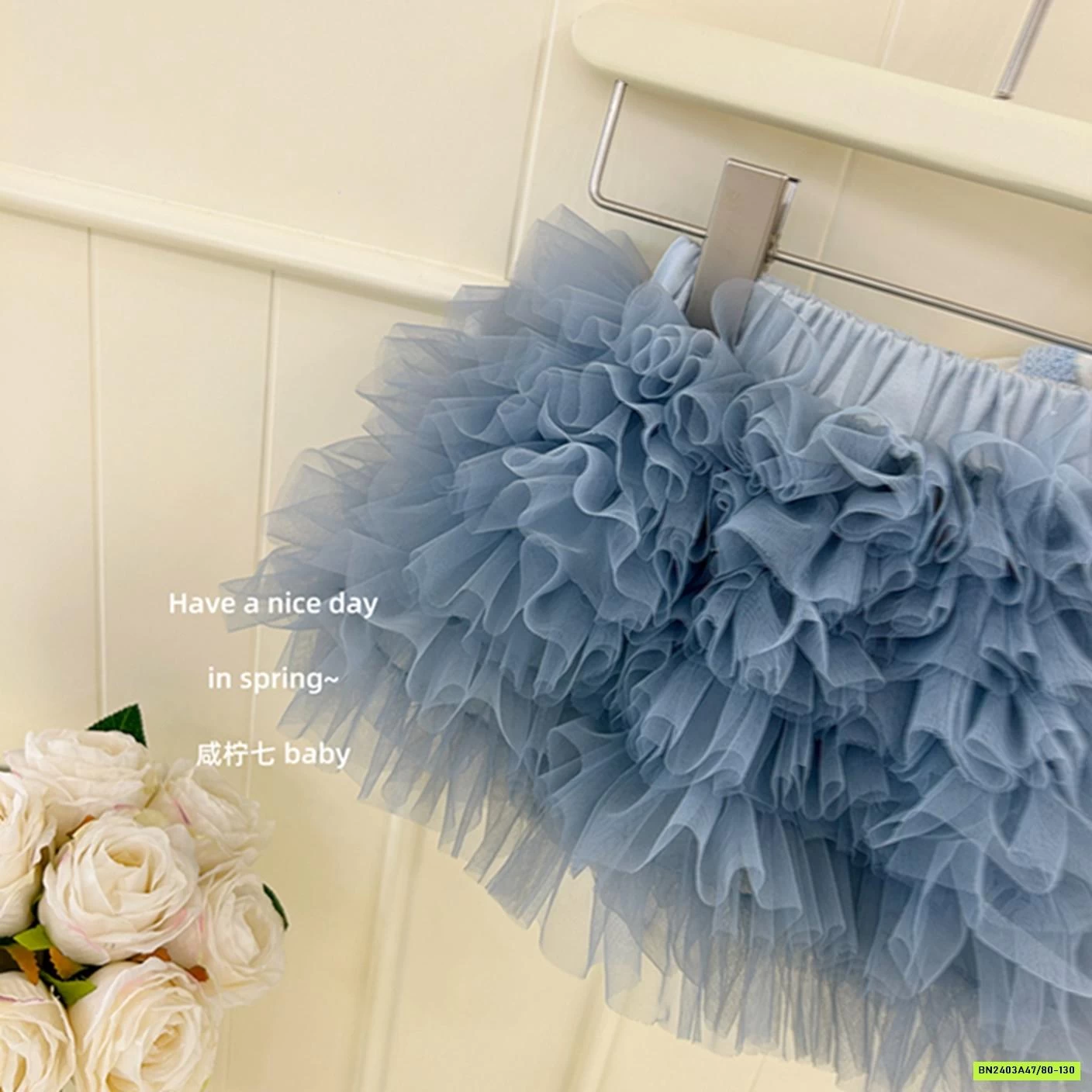 SÉT VÁY TUTU XANH 3 CHI TIẾT TBABY