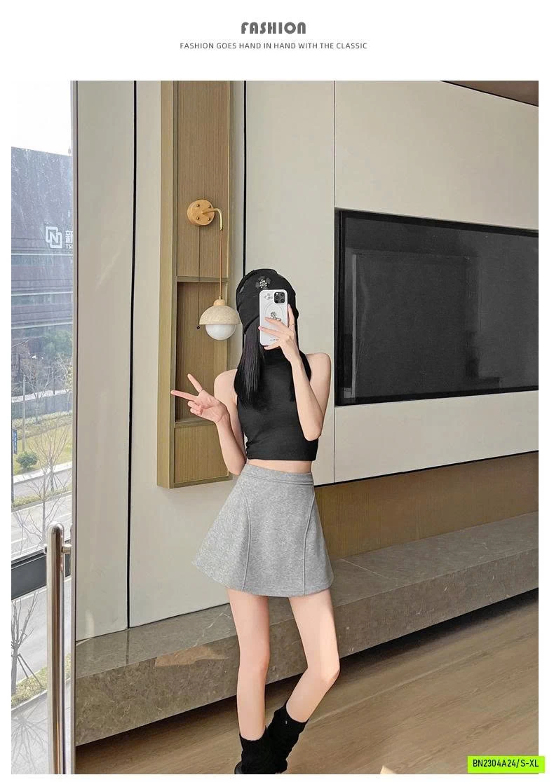 CHÂN VÁY COTTON CHỮ A