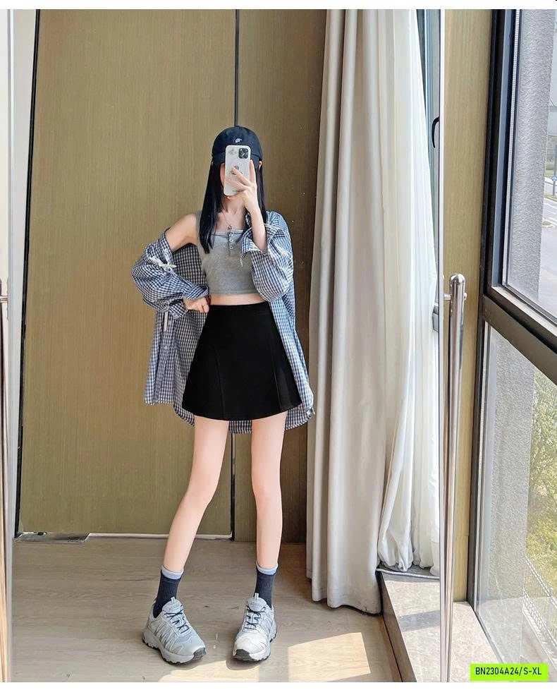 CHÂN VÁY COTTON CHỮ A