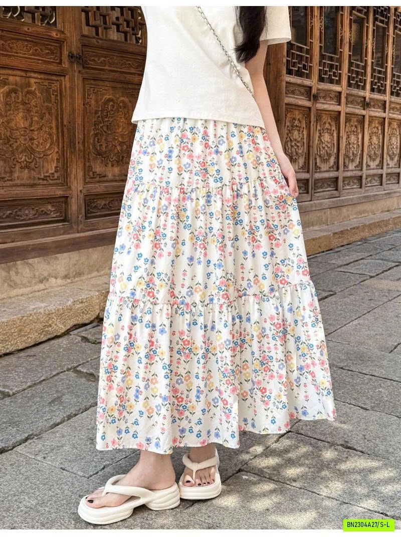 CHÂN VÁY HOA DÁNG DÀI