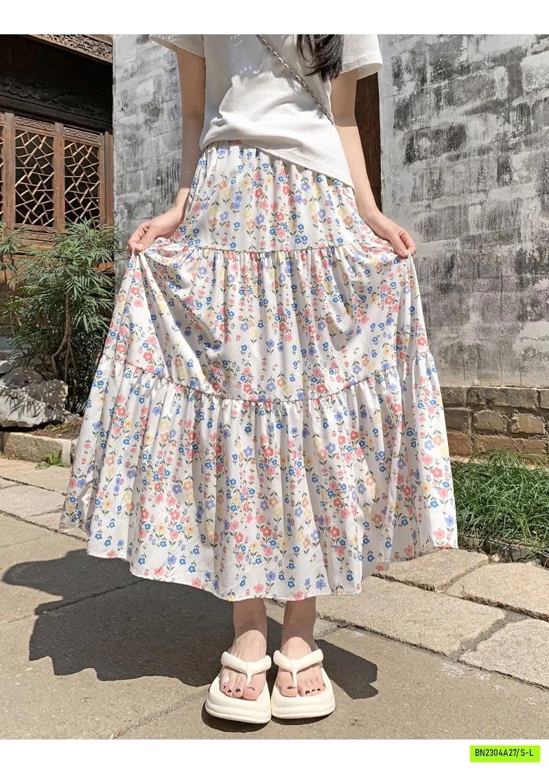 CHÂN VÁY HOA DÁNG DÀI