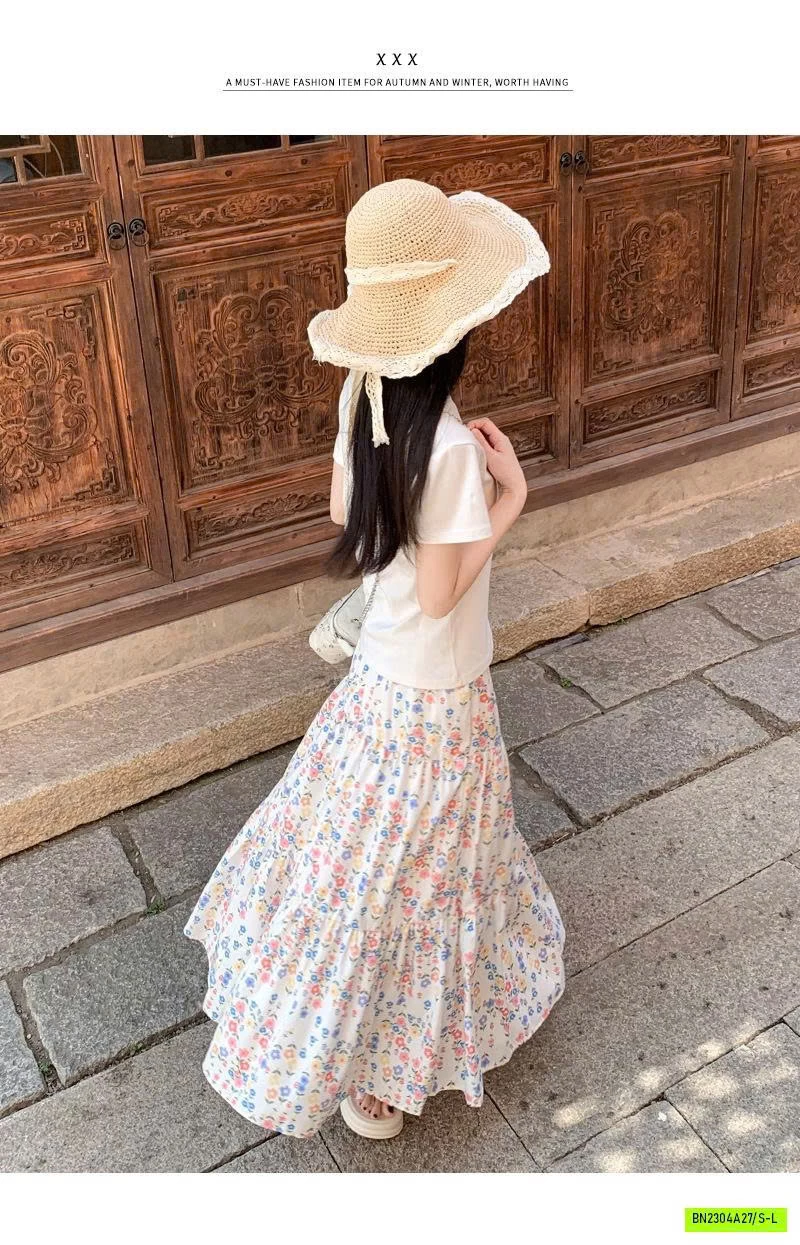 CHÂN VÁY HOA DÁNG DÀI