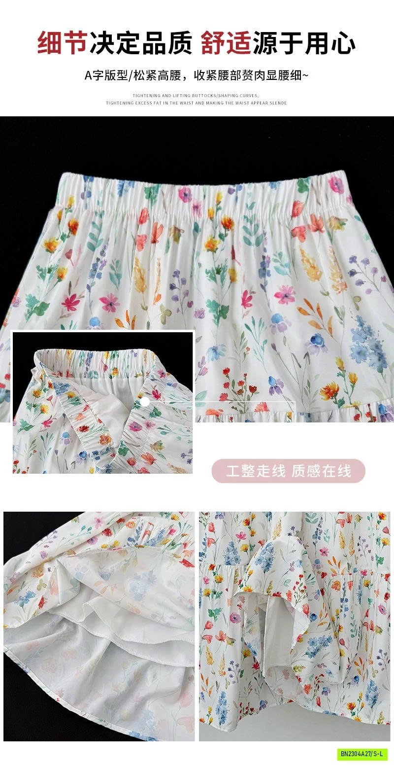 CHÂN VÁY HOA DÁNG DÀI