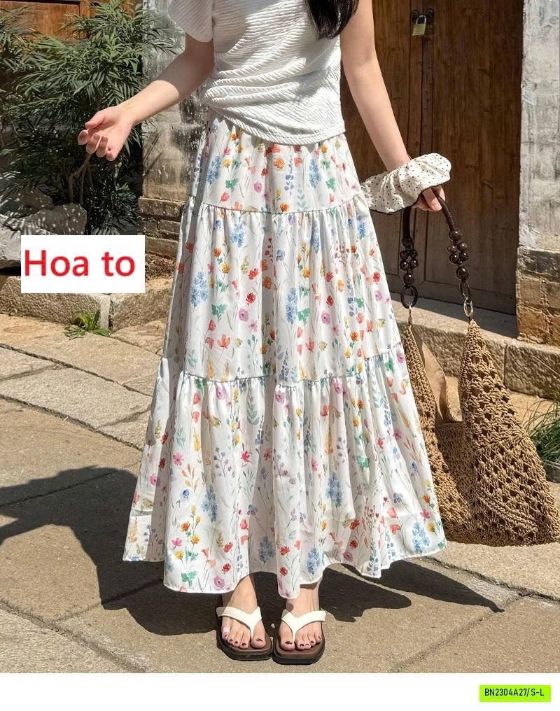 CHÂN VÁY HOA DÁNG DÀI