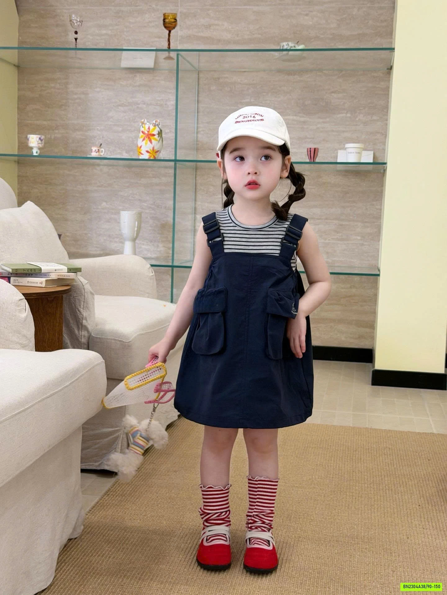 ĐẦM YẾM KOREA MIX ÁO KẺ