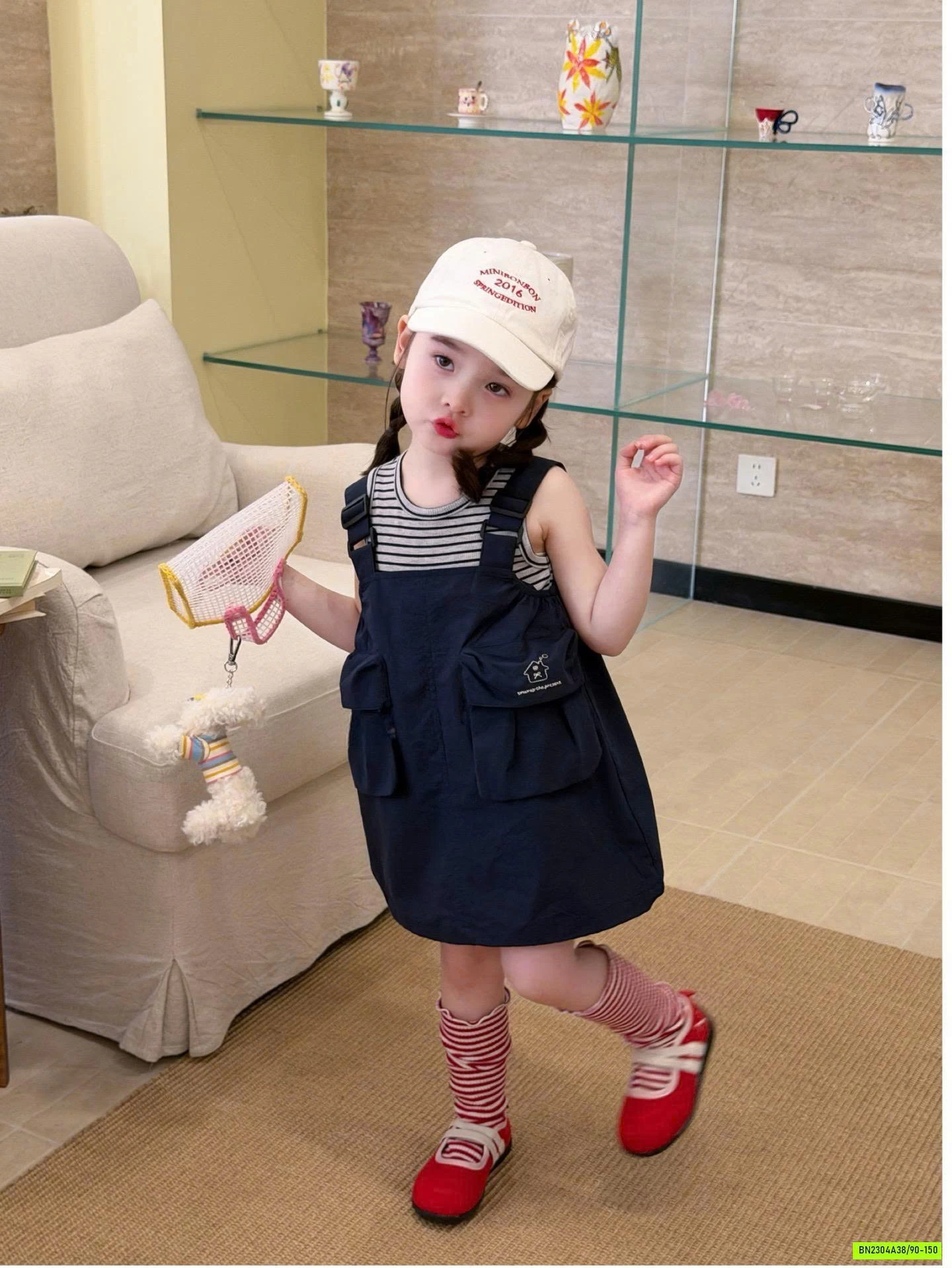 ĐẦM YẾM KOREA MIX ÁO KẺ