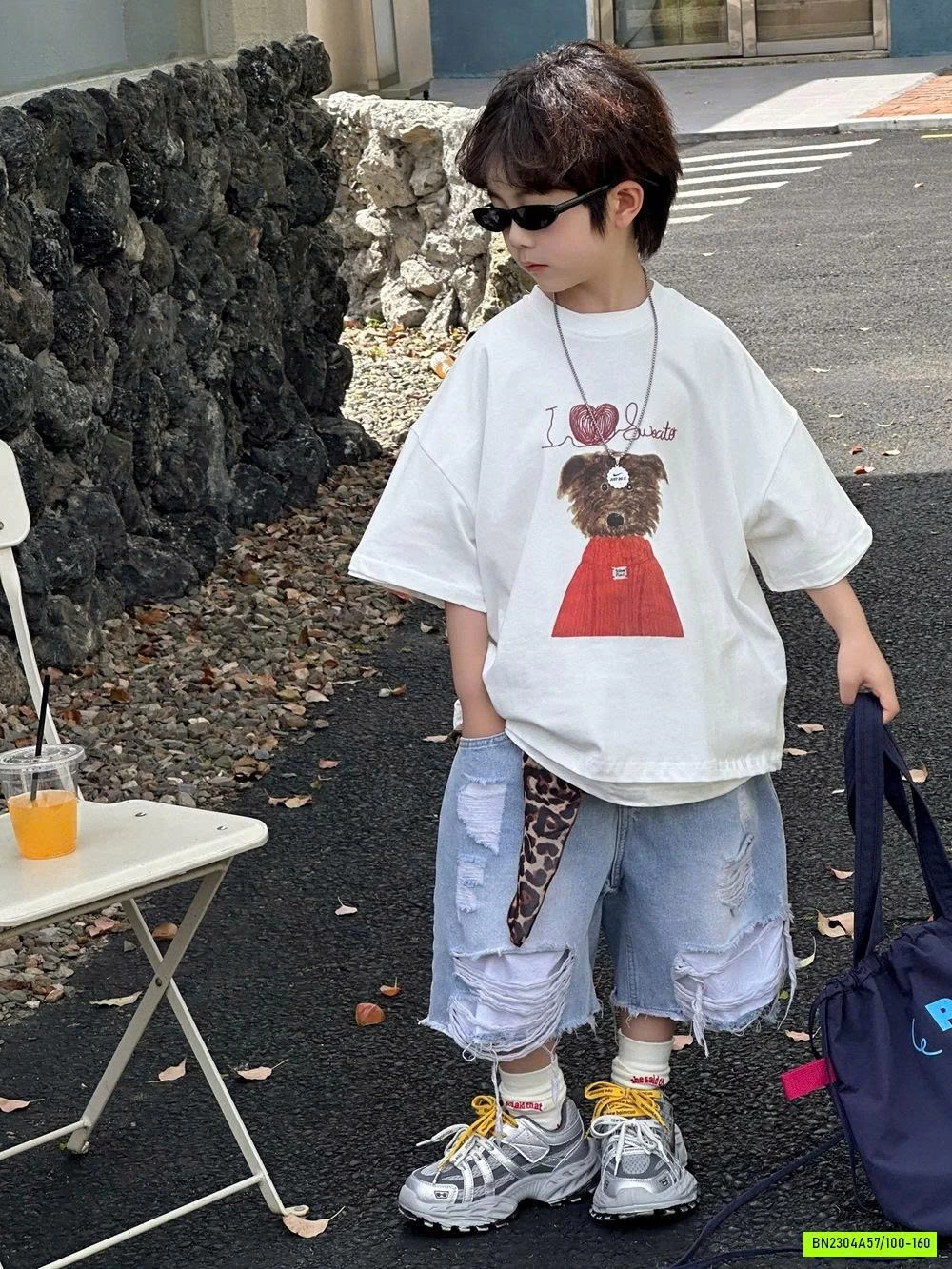 SHORT JEANS RÁCH CÁ TÍNH AFTE