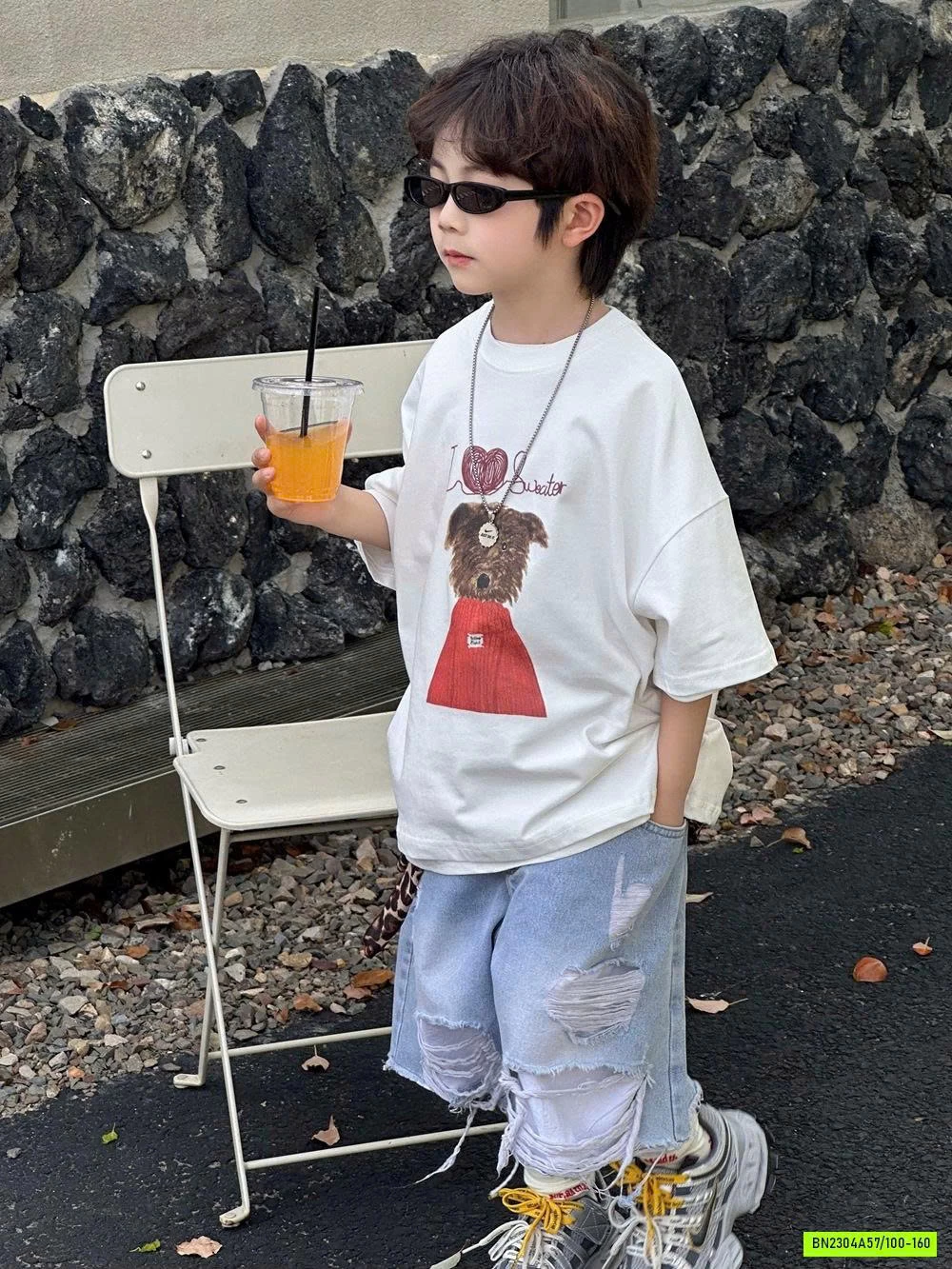 SHORT JEANS RÁCH CÁ TÍNH AFTE