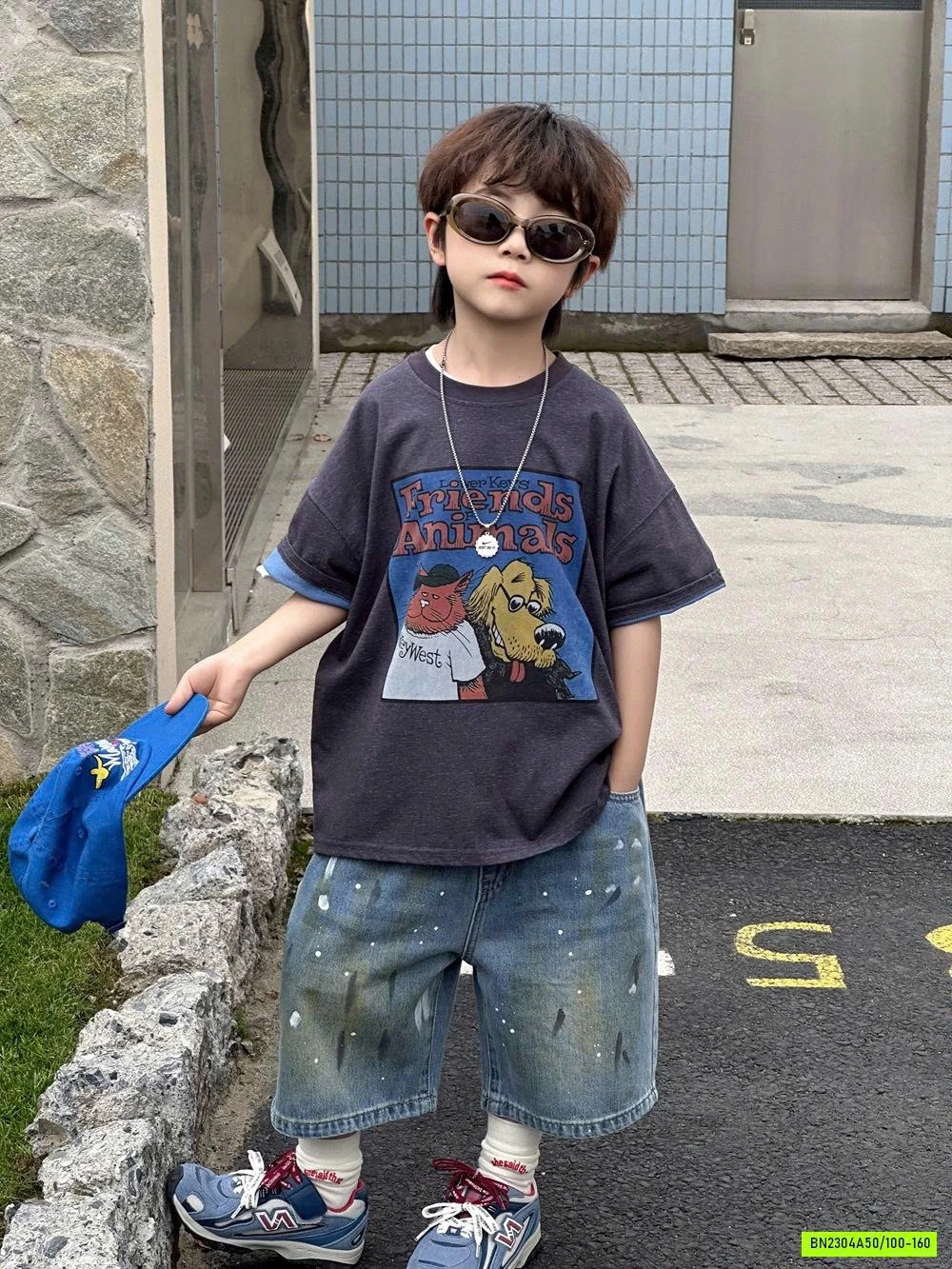 ÁO THUN IN HÌNH MIX SHORT VẢY SƠN AFTE