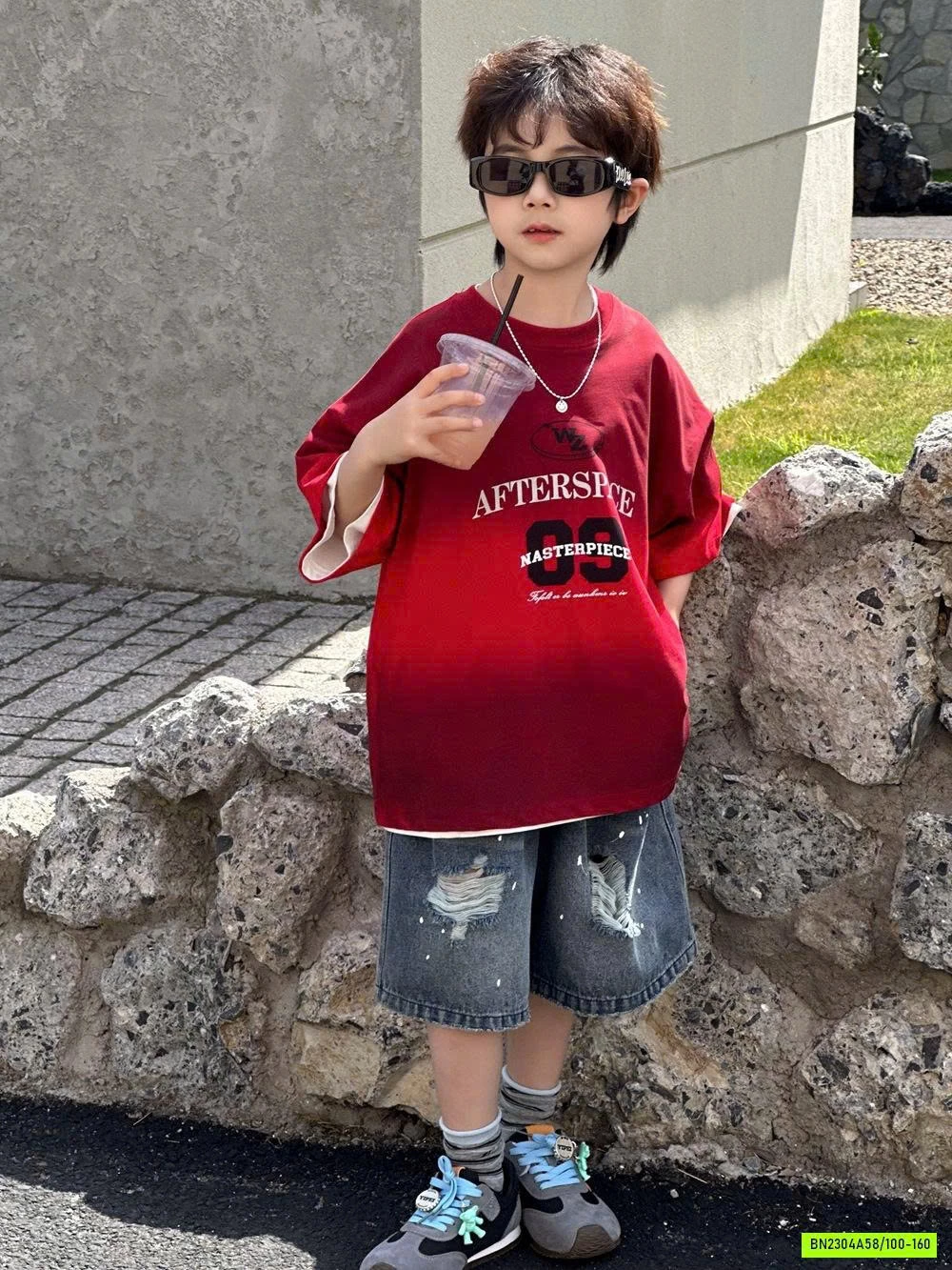 ÁO THUN ĐỎ LOANG SỐ 09 AFTE