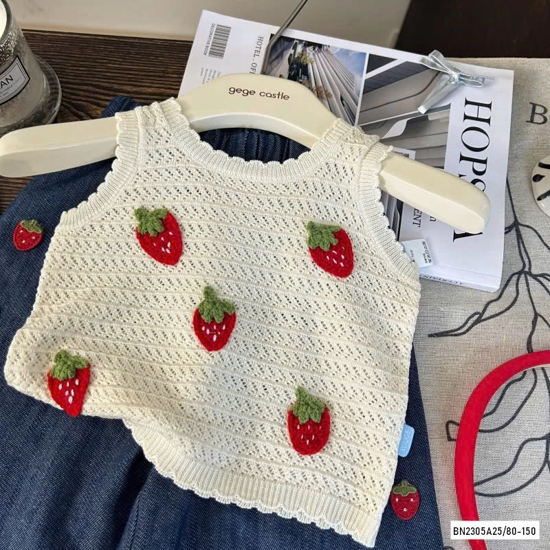 ÁO DỆT MIX QUẦN SUÔNG DÂU TÂY