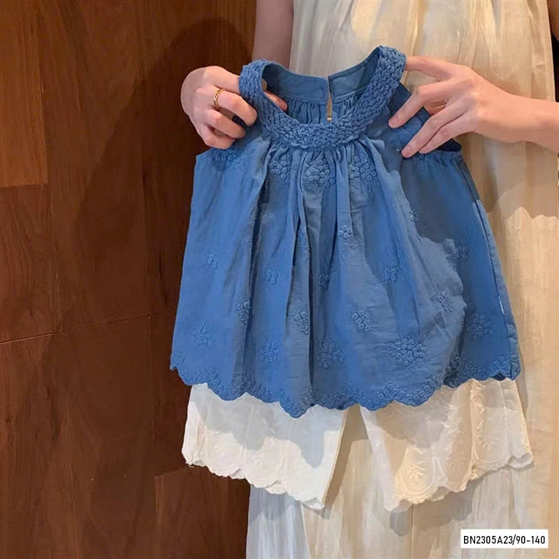 SÉT ÁO CỔ YẾM QUẦN SUÔNG TRẮNG