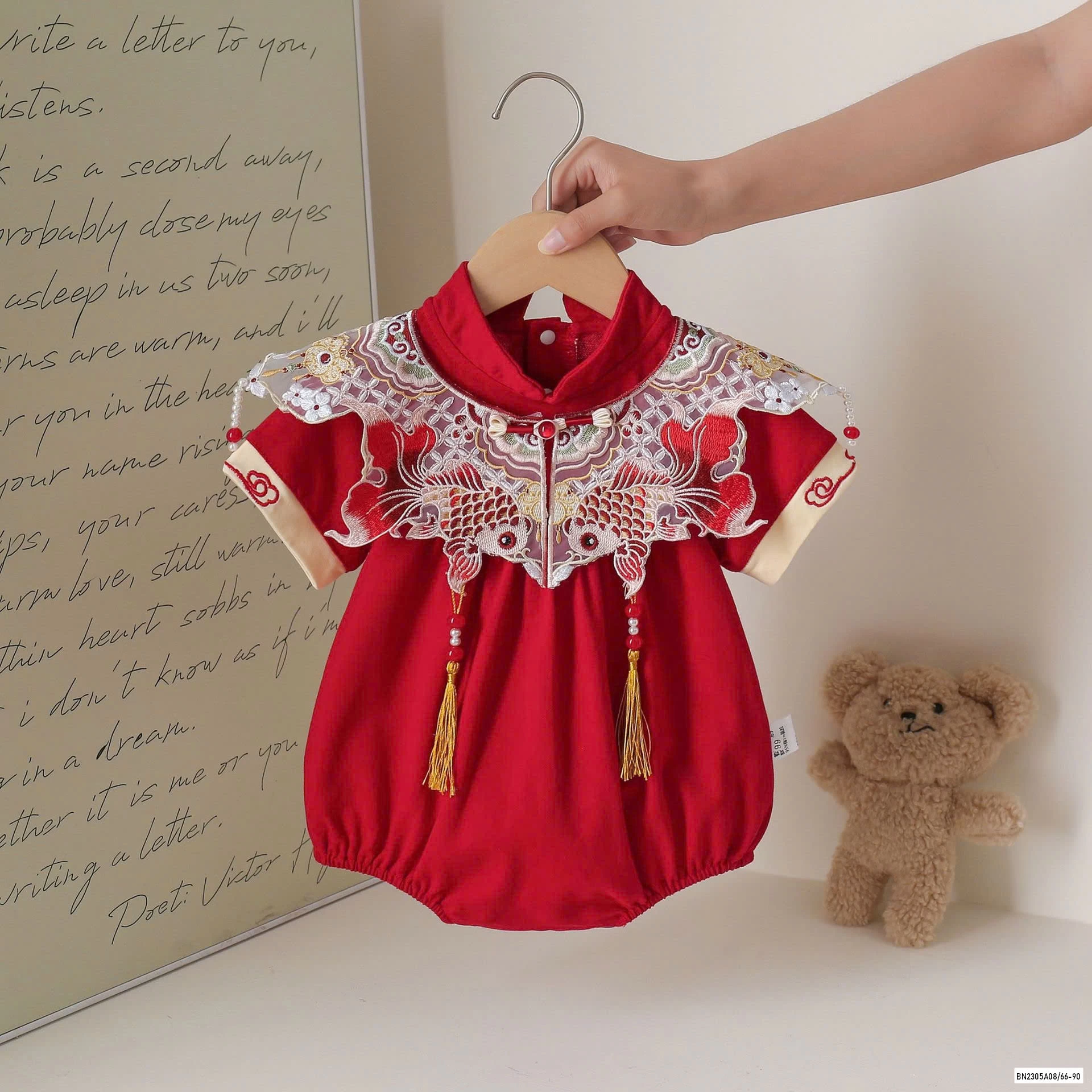 BODY ĐỎ THÊU CÁ CHÉP