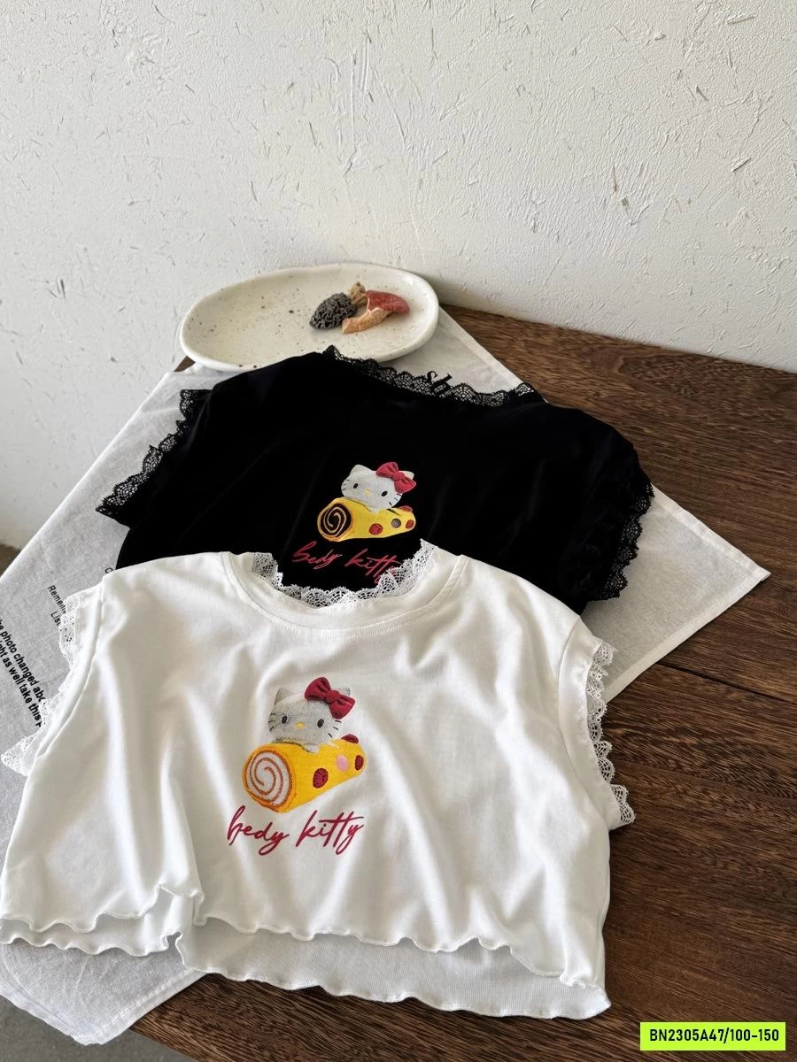 TANKTOP KITTY VIỀN REN YUKIDS
