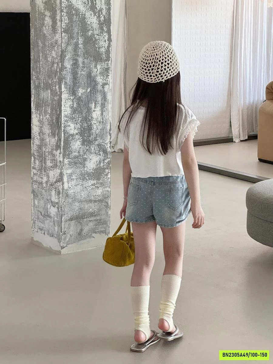 QUẦN GIẢ VÁY JEANS CHẤM BI YUKIDS