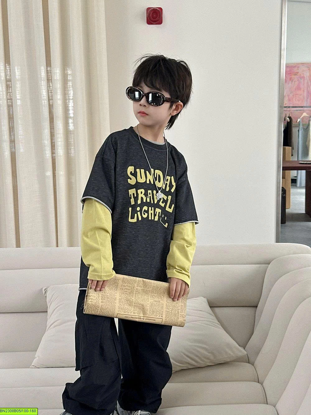 ÁO NỈ XANH THAN IN HÌNH