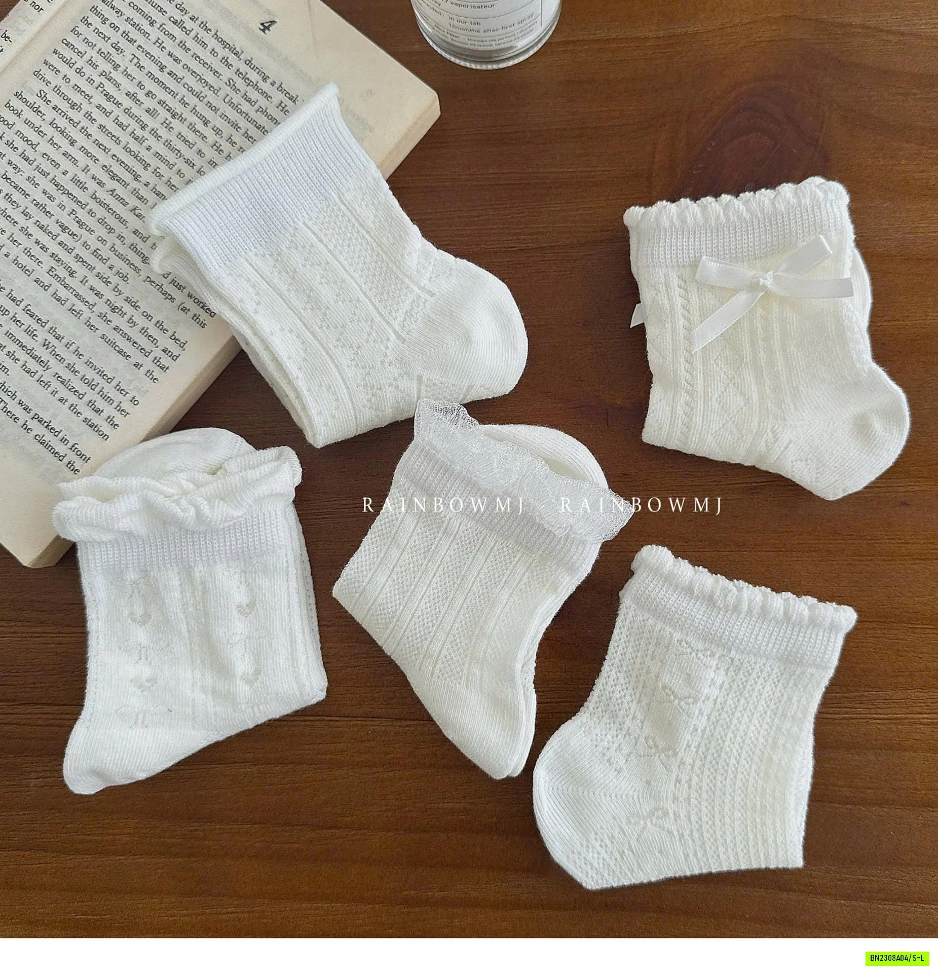 SET 5 ĐÔI TẤT REN TRẮNG